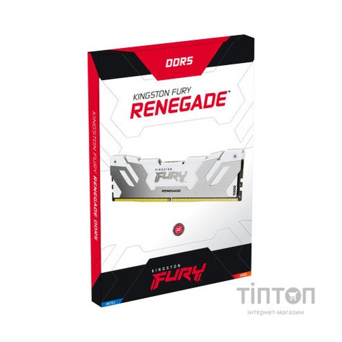 Модуль пам'яті для комп'ютера DDR5 32GB (2x16GB) 6400 MHz Renegade White XMP Kingston Fury (ex.HyperX) (KF564C32RWK2-32)