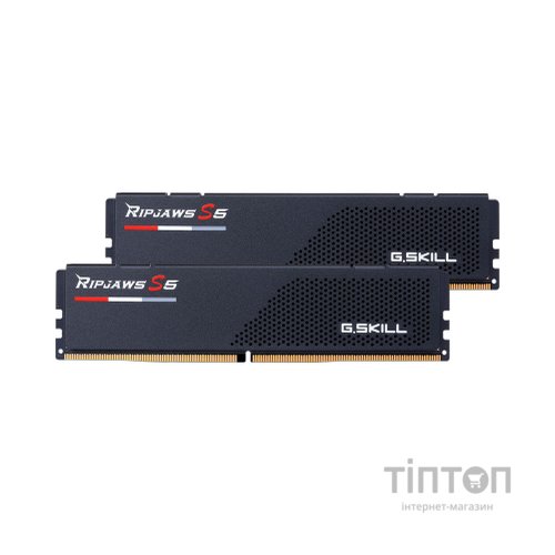 Модуль пам'яті для комп'ютера DDR5 32GB (2x16GB) 6400 MHz Ripjaws S5 Black G.Skill (F5-6400J3239G16GX2-RS5K)