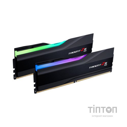 Модуль пам'яті для комп'ютера DDR5 32GB (2x16GB) 6400 Trident Z5 RGB Black G.Skill (F5-6400J3239G16GX2-TZ5RK)