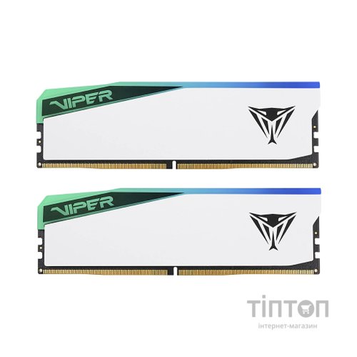 Модуль пам'яті для комп'ютера DDR5 32GB (2x16GB) 6600 MHz Viper Elite 5 RGB Patriot (PVER532G66C36KW)
