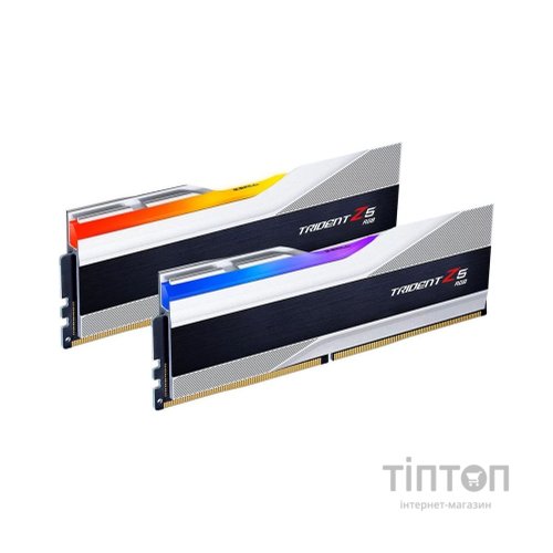 Модуль пам'яті для комп'ютера DDR5 32GB (2x16GB) 6800 Trident Z5 RGB Silver G.Skill (F5-6800J3445G16GX2-TZ5RS)