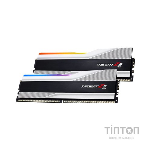 Модуль пам'яті для комп'ютера DDR5 32GB (2x16GB) 6800 Trident Z5 RGB Silver G.Skill (F5-6800J3445G16GX2-TZ5RS)