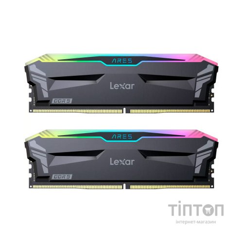 Модуль пам'яті для комп'ютера DDR5 32GB (2x16GB) 7200 MHz Ares RGB Black Lexar (LD5U16G72C34LA-RGD)