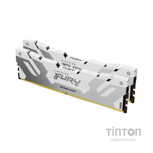 Модуль пам'яті для комп'ютера DDR5 32GB (2x16GB) 7600 MHz Renegade White XMP Kingston Fury (ex.HyperX) (KF576C38RWK2-32)