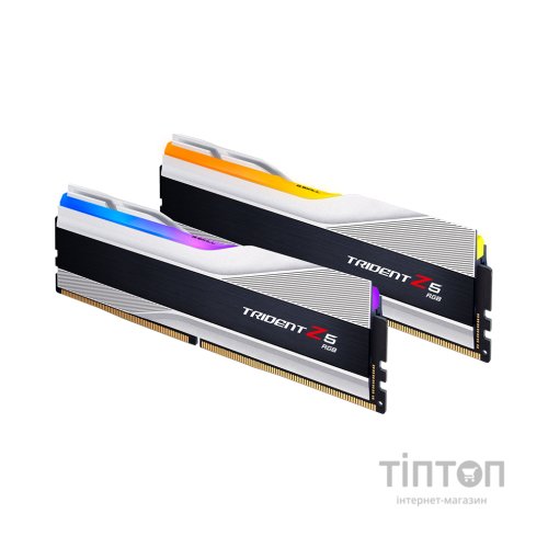 Модуль пам'яті для комп'ютера DDR5 32GB (2x16GB) 7600 MHz Trident Z5 RGB Silver G.Skill (F5-7600J3646G16GX2-TZ5RS)