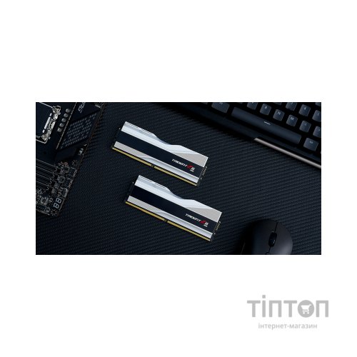 Модуль пам'яті для комп'ютера DDR5 32GB (2x16GB) 7600 MHz Trident Z5 RGB Silver G.Skill (F5-7600J3646G16GX2-TZ5RS)