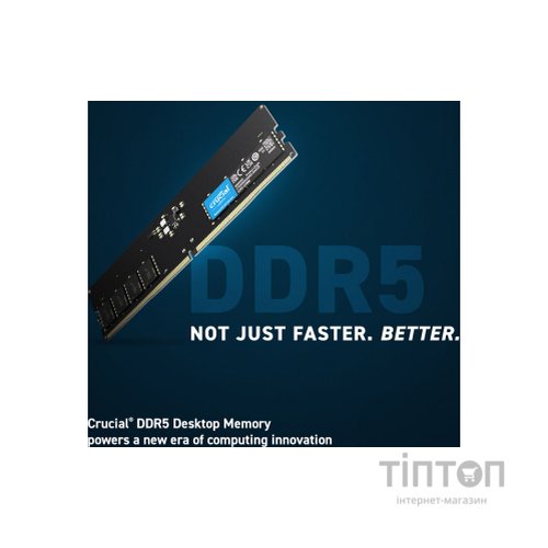 Модуль пам'яті для комп'ютера DDR5 32GB 4800 MHz Micron (CT32G48C40U5)