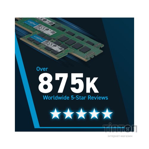 Модуль пам'яті для комп'ютера DDR5 32GB 4800 MHz Micron (CT32G48C40U5)