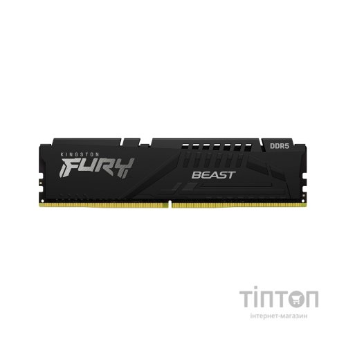 Модуль пам'яті для комп'ютера DDR5 32GB 5200 MHz Beast Black Kingston Fury (ex.HyperX) (KF552C36BBE-32)
