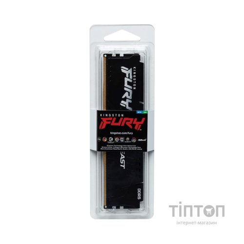 Модуль пам'яті для комп'ютера DDR5 32GB 5200 MHz Beast Black Kingston Fury (ex.HyperX) (KF552C36BBE-32)