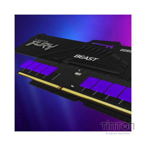 Модуль пам'яті для комп'ютера DDR5 32GB 5200 MHz Beast RGB EXPO Kingston Fury (ex.HyperX) (KF552C36BBEA-32)