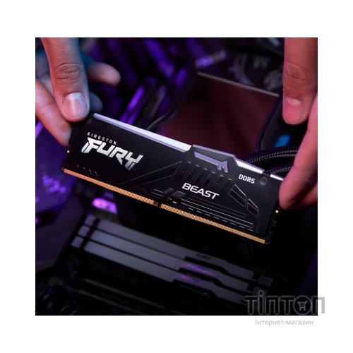 Модуль пам'яті для комп'ютера DDR5 32GB 5200 MHz Beast RGB EXPO Kingston Fury (ex.HyperX) (KF552C36BBEA-32)