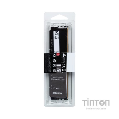 Модуль пам'яті для комп'ютера DDR5 32GB 5200 MHz Fury Beast Black Kingston Fury (ex.HyperX) (KF552C40BB-32)