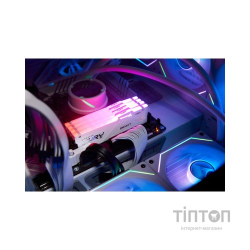 Модуль пам'яті для комп'ютера DDR5 32GB 6000 MHz Beast AM5 RGB White Kingston Fury (ex.HyperX) (KF560C36BWEA-32)