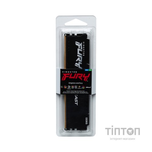 Модуль пам'яті для комп'ютера DDR5 32GB 6000 MHz Beast Black Kingston Fury (ex.HyperX) (KF560C40BB-32)