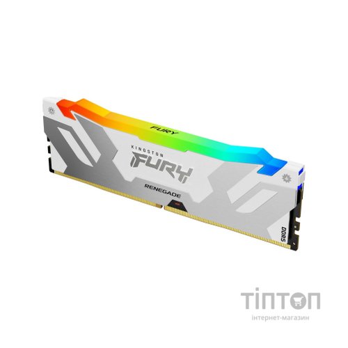 Модуль пам'яті для комп'ютера DDR5 32GB 6000 MHz Renegade RGB White Kingston Fury (ex.HyperX) (KF560C32RWA-32)