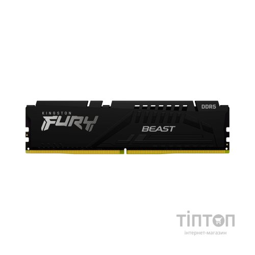 Модуль пам'яті для комп'ютера DDR5 32GB 6400 MHz Beast Black EXPO Kingston Fury (ex.HyperX) (KF564C32BBE-32)