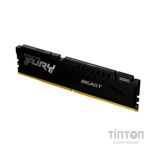 Модуль пам'яті для комп'ютера DDR5 32GB 6400 MHz Beast Black EXPO Kingston Fury (ex.HyperX) (KF564C32BBE-32)