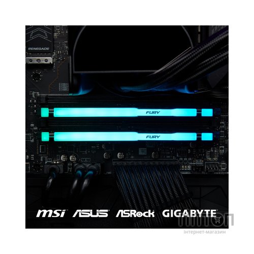 Модуль пам'яті для комп'ютера DDR5 64GB (2x32GB) 5200 MHz Beast RGB EXPO Kingston Fury (ex.HyperX) (KF552C36BBEAK2-64)