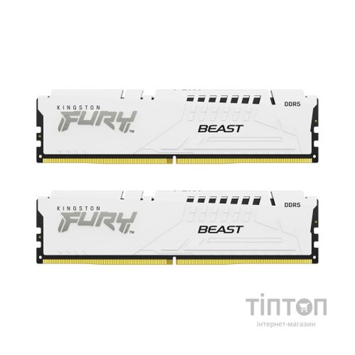 Модуль пам'яті для комп'ютера DDR5 64GB (2x32GB) 5600 MHz Beast White EXPO Kingston Fury (ex.HyperX) (KF556C36BWEK2-64)