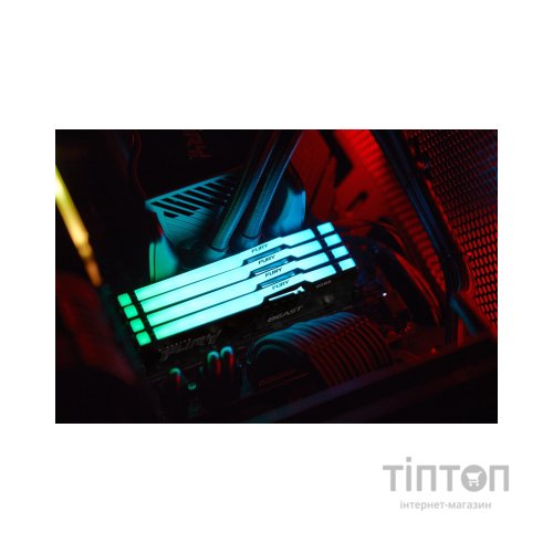Модуль пам'яті для комп'ютера DDR5 64GB (2x32GB) 5600 MHz FURY Beast RGB Kingston Fury (ex.HyperX) (KF556C40BBAK2-64)