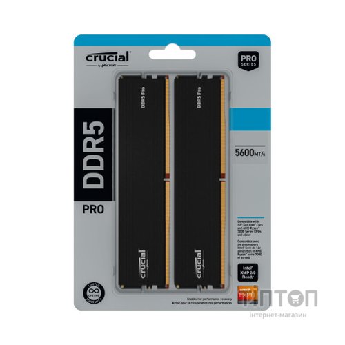 Модуль пам'яті для комп'ютера DDR5 64GB (2x32GB) 5600 MHz Pro Micron (CP2K32G56C46U5)