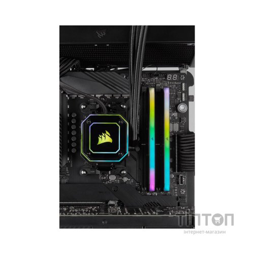 Модуль пам'яті для комп'ютера DDR5 64GB (2x32GB) 5600 MHz Vengeance RGB Black Corsair (CMH64GX5M2B5600C36)