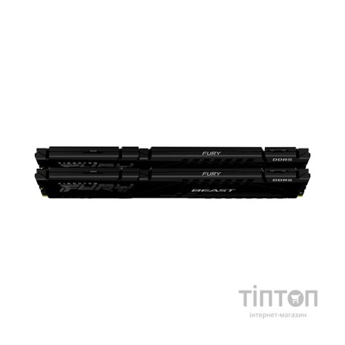 Модуль пам'яті для комп'ютера DDR5 64GB (2x32GB) 6000 MHz Beast Black EXPO Kingston Fury (ex.HyperX) (KF560C36BBEK2-64)