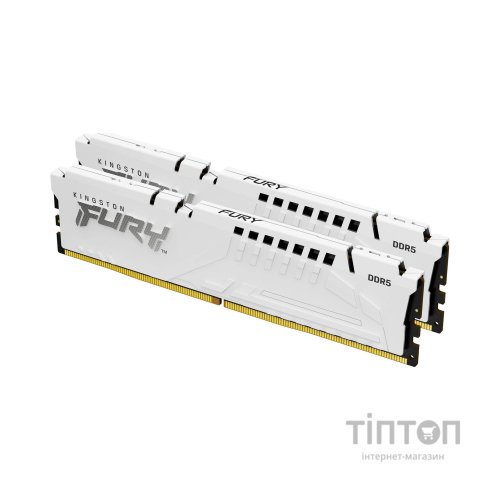 Модуль пам'яті для комп'ютера DDR5 64GB (2x32GB) 6000 MHz Beast White Kingston Fury (ex.HyperX) (KF560C36BWEK2-64)