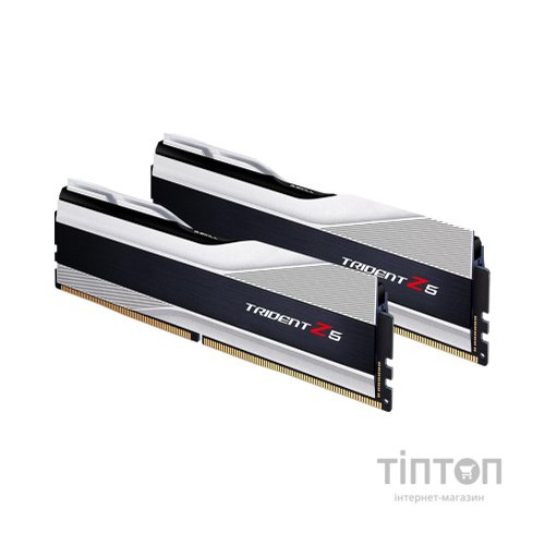 Модуль пам'яті для комп'ютера DDR5 64GB (2x32GB) 6000 MHz Trident Z5 Silver G.Skill (F5-6000J3238G32GX2-TZ5S)