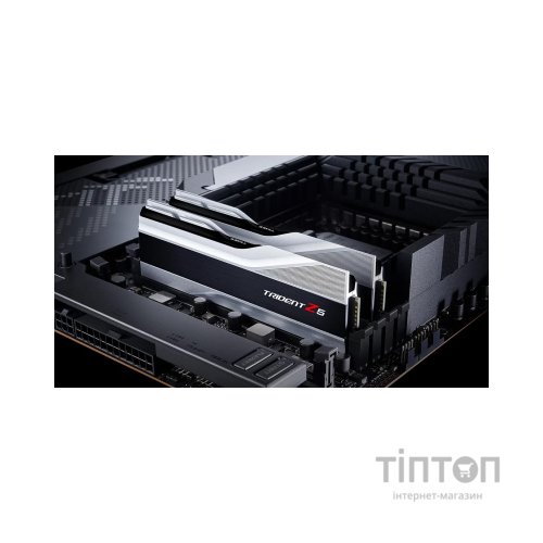 Модуль пам'яті для комп'ютера DDR5 64GB (2x32GB) 6000 MHz Trident Z5 Silver G.Skill (F5-6000J3238G32GX2-TZ5S)
