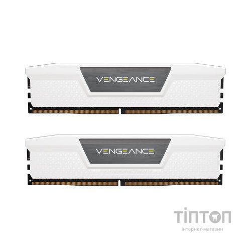 Модуль пам'яті для комп'ютера DDR5 64GB (2x32GB) 6000 MHz Vengeance White Corsair (CMK64GX5M2B6000C40W)