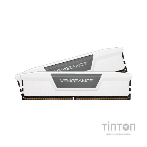 Модуль пам'яті для комп'ютера DDR5 64GB (2x32GB) 6000 MHz Vengeance White Corsair (CMK64GX5M2B6000C40W)