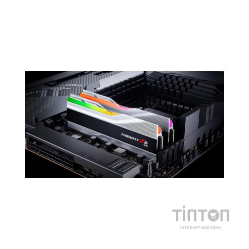 Модуль пам'яті для комп'ютера DDR5 64GB (2x32GB) 6000 Trident Z5 RGB Silver G.Skill (F5-6000J3238G32GX2-TZ5RS)