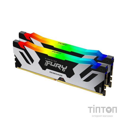 Модуль пам'яті для комп'ютера DDR5 64GB (2x32GB) 6400 MHz Renegade RGB XMP Kingston Fury (ex.HyperX) (KF564C32RSAK2-64)
