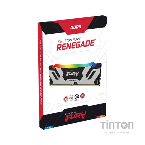 Модуль пам'яті для комп'ютера DDR5 96GB (2x48GB) 6000 MHz Renegade RGB XMP Kingston Fury (ex.HyperX) (KF560C32RSAK2-96)
