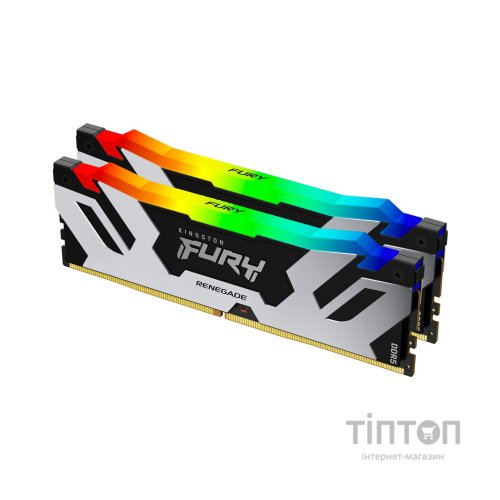Модуль пам'яті для комп'ютера DDR5 96GB (2x48GB) 6400 MHz Renegade RGB XMP Kingston Fury (ex.HyperX) (KF564C32RSAK2-96)