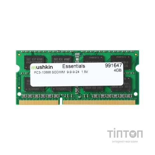 Модуль пам'яті для ноутбука SoDIMM DDR3 4GB 1333 MHz Essentials Mushkin (991647)