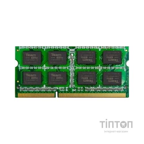 Модуль пам'яті для ноутбука SoDIMM DDR3 4GB 1600 MHz Team (TED34G1600C11-S01)