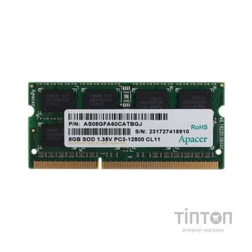 Модуль пам'яті для ноутбука SoDIMM DDR3 8GB 1600 MHz Apacer (DV.08G2K.KAM)
