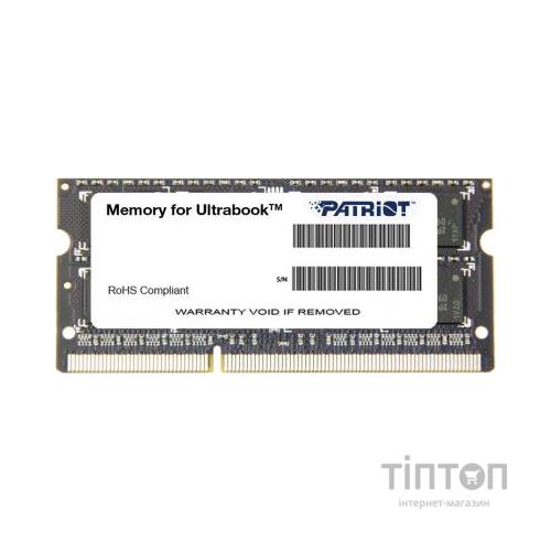 Модуль пам'яті для ноутбука SoDIMM DDR3L 4GB 1600 MHz Patriot (PSD34G1600L2S)