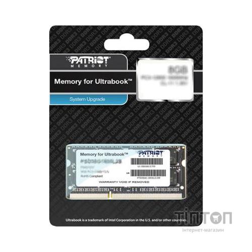 Модуль пам'яті для ноутбука SoDIMM DDR3L 4GB 1600 MHz Patriot (PSD34G1600L2S)