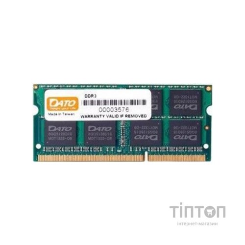Модуль пам'яті для ноутбука SoDIMM DDR3L 8GB 1600 Mhz Dato (DT8G3DSDLD16)