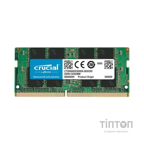 Модуль пам'яті для ноутбука SoDIMM DDR4 16GB 2666 MHz Micron (CT16G4SFRA266)