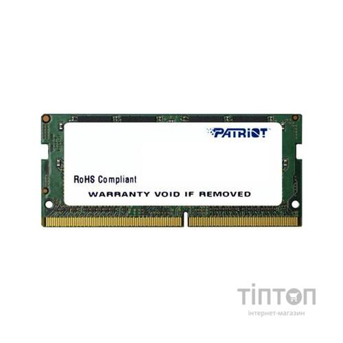 Модуль пам'яті для ноутбука SoDIMM DDR4 16GB 2666 MHz Patriot (PSD416G26662S)