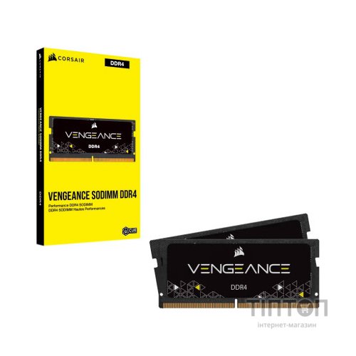 Модуль пам'яті для ноутбука SoDIMM DDR4 16GB (2x8GB) 3200 MHz Vengeance Corsair (CMSX16GX4M2A3200C22)