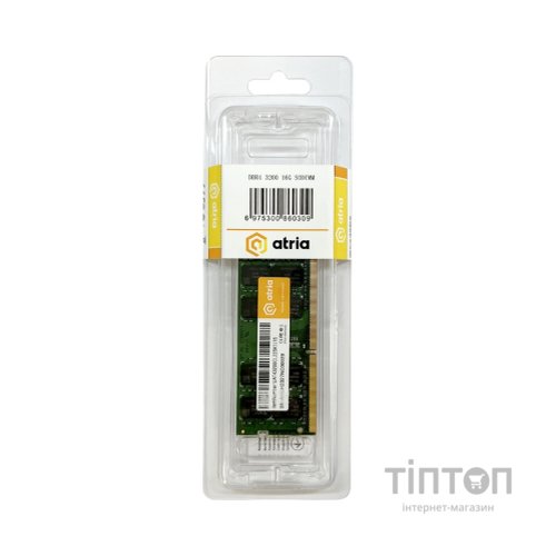 Модуль пам'яті для ноутбука SoDIMM DDR4 16GB 3200 MHz ATRIA (UAT43200CL22SK1/16)