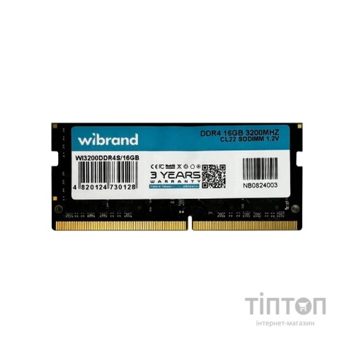 Модуль пам'яті для ноутбука SoDIMM DDR4 16GB 3200 MHz Wibrand (WI3200DDR4S/16GB)