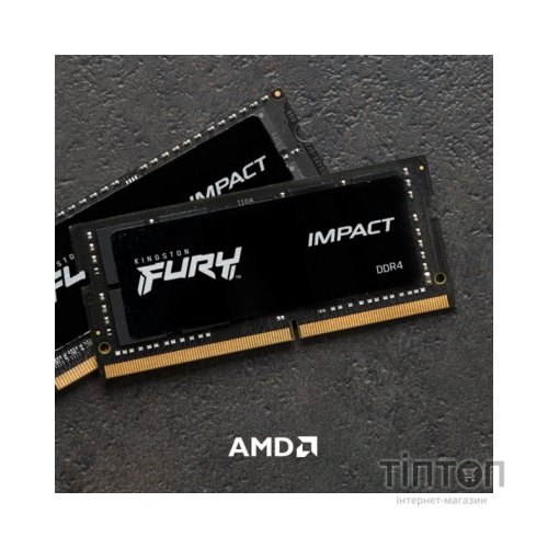 Модуль пам'яті для ноутбука SoDIMM DDR4 32GB (2x16GB) 2666 MHz FURY Impact Kingston Fury (ex.HyperX) (KF426S16IBK2/32)