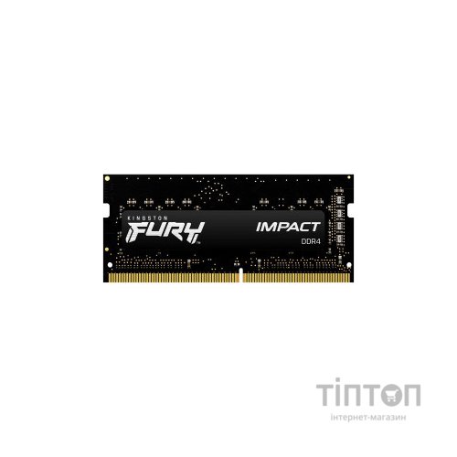 Модуль пам'яті для ноутбука SoDIMM DDR4 64GB (2x32GB) 3200 MHz Fury Impact Kingston Fury (ex.HyperX) (KF432S20IBK2/64)